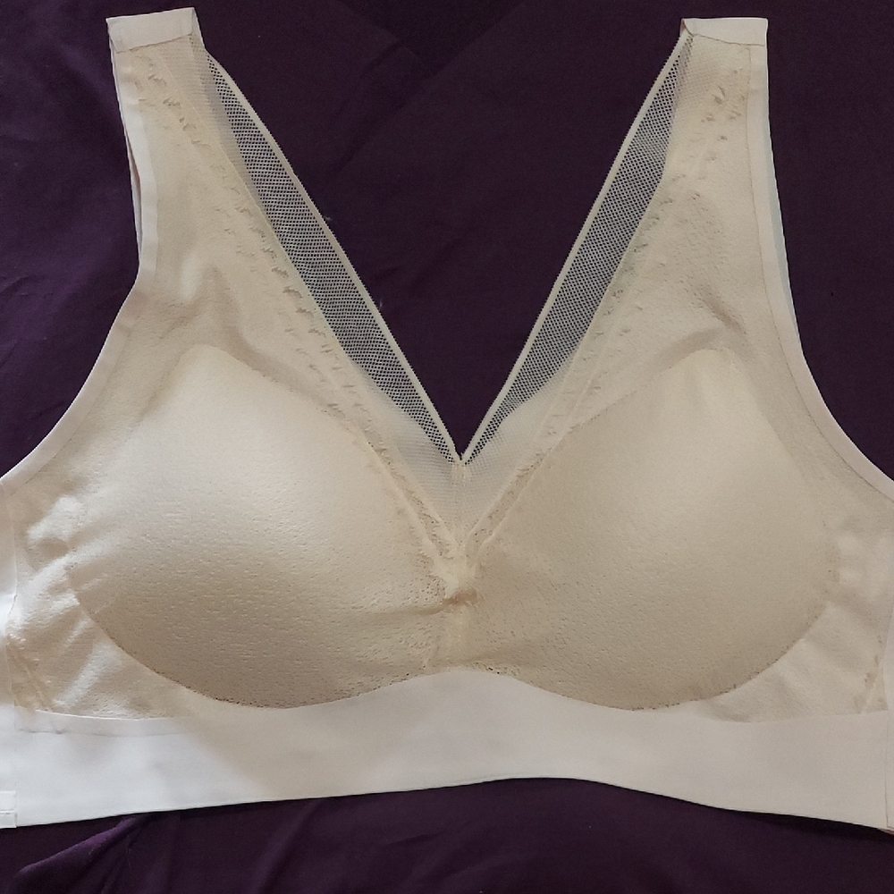 Daisy Fuentes Cream Mesh Bralette